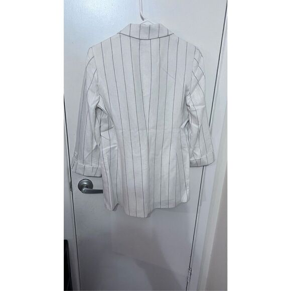 JONES NEW YORK WHITE PRALINE PIN STRIPE BLAZER SZ XS P1-4 NEW - Picture 8 of 10